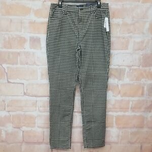 Talbots Women's Black and White Checkered Pants